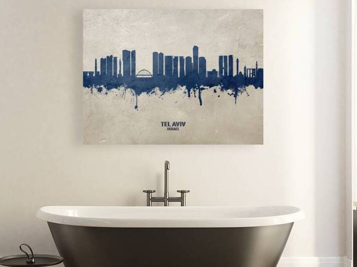 Tel Aviv Israel Skyline by Michael Tompsett