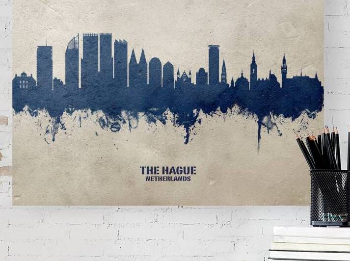 The Hague Netherlands Skyline by Michael Tompsett