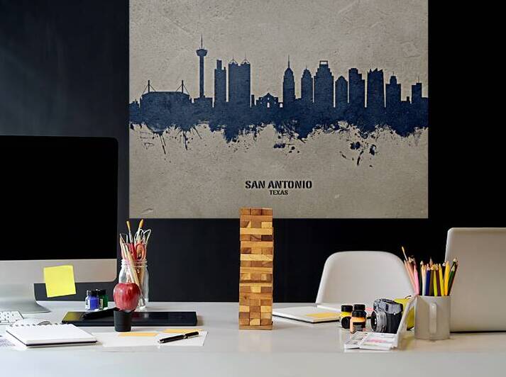 San Antonio Texas Skyline by Michael Tompsett