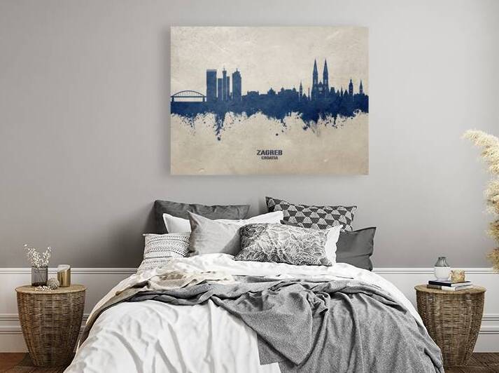 Zagreb Croatia Skyline by Michael Tompsett