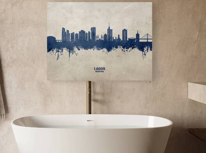 Lagos Nigeria Skyline by Michael Tompsett