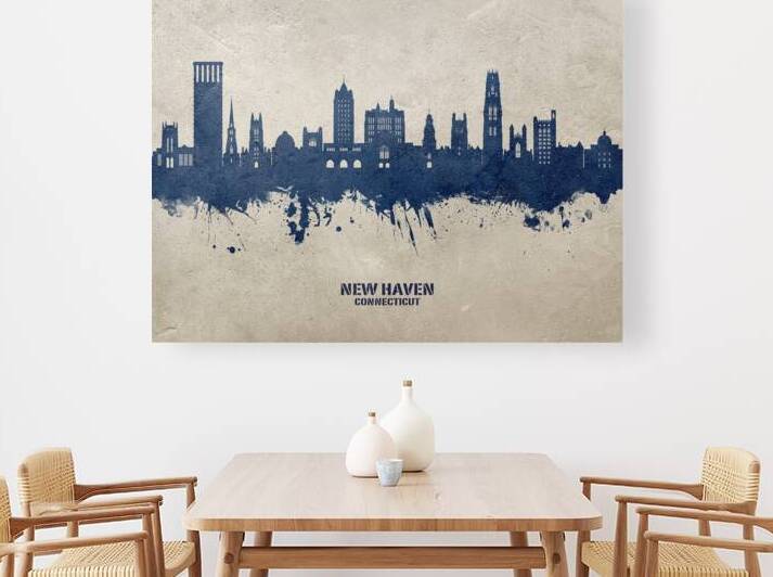 New Haven Connecticut Skyline by Michael Tompsett