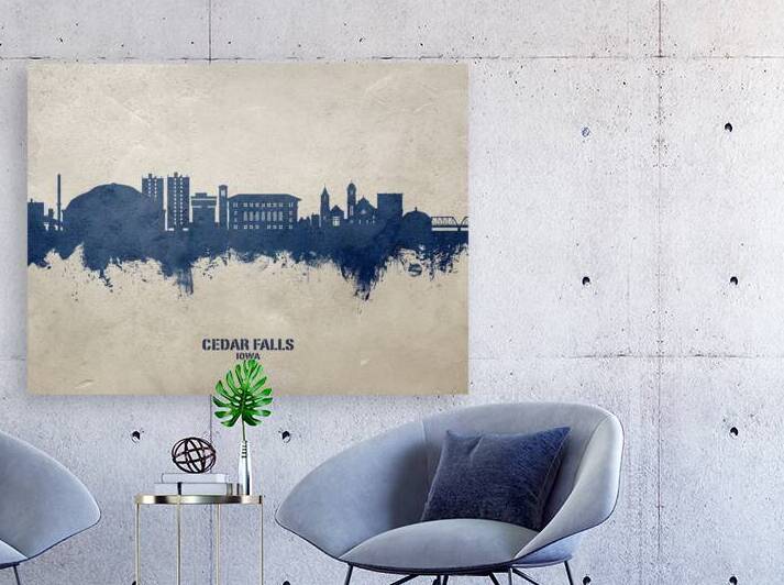 Cedar Falls Iowa Skyline by Michael Tompsett