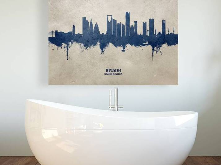 Riyadh Saudi Arabia Skyline by Michael Tompsett