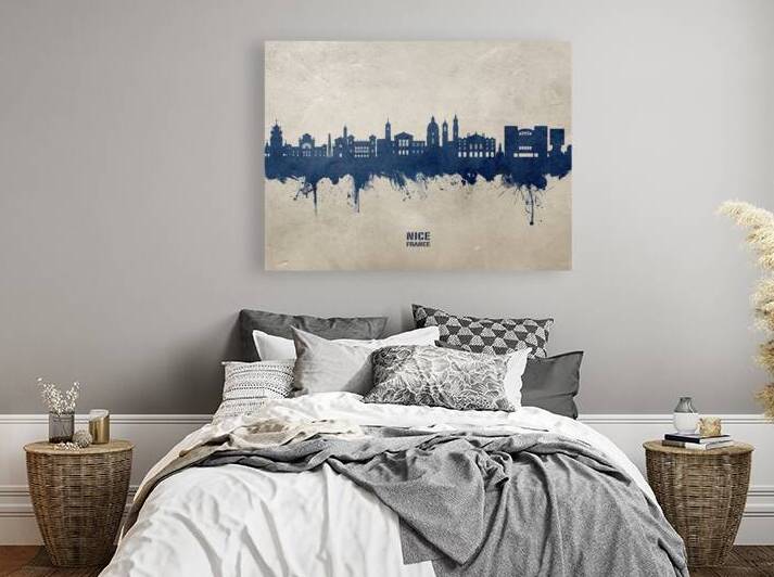 Nice France Skyline by Michael Tompsett