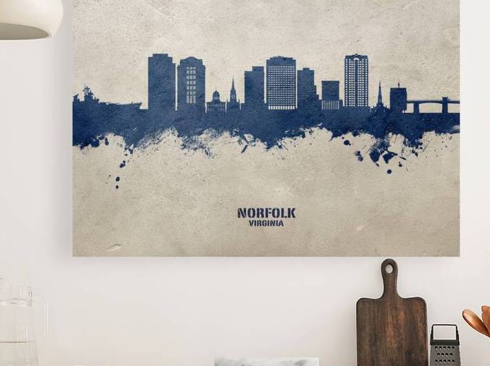 Norfolk Virginia Skyline by Michael Tompsett