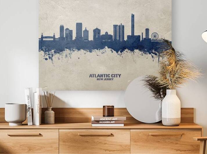 Atlantic City New Jersey Skyline by Michael Tompsett