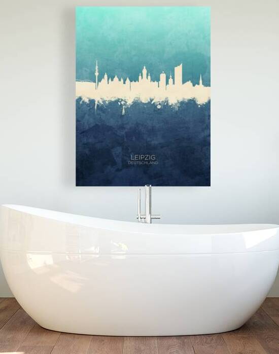Leipzig Germany Skyline by Michael Tompsett