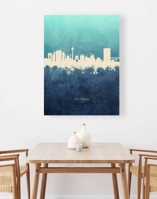 Tehran Iran Skyline by Michael Tompsett