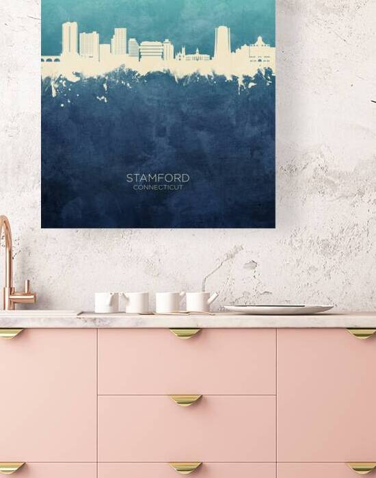 Stamford Connecticut Skyline Reproduction