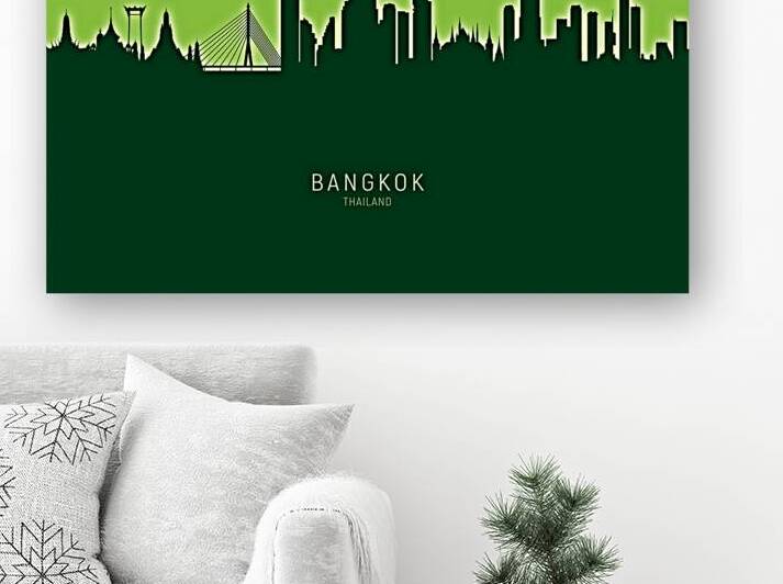 Bangkok Thailand Skyline by Michael Tompsett