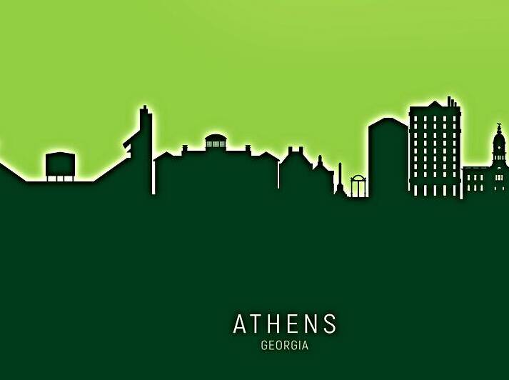 Athens Georgia Skyline by Michael Tompsett