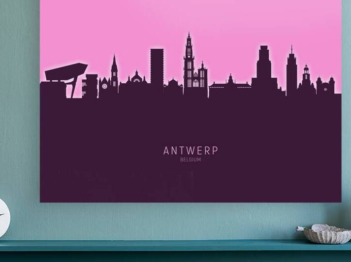 Antwerp Belgium Skyline by Michael Tompsett