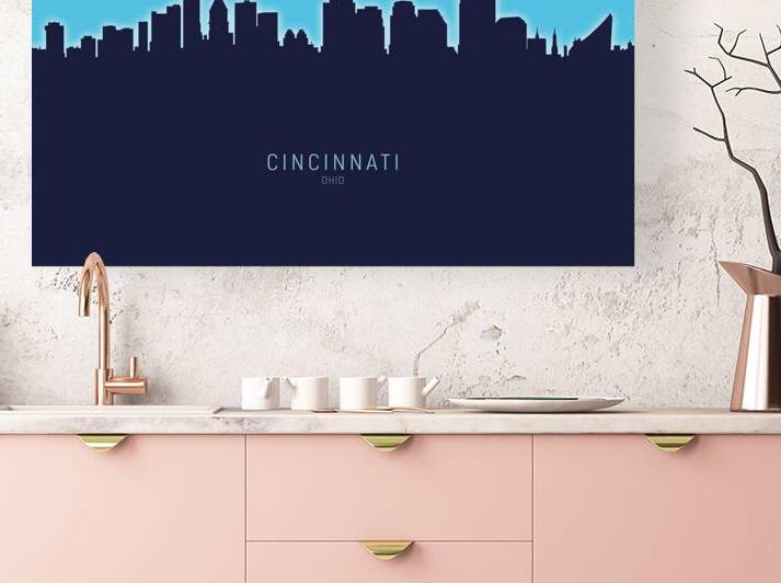 Cincinnati Ohio Skyline Reproduction