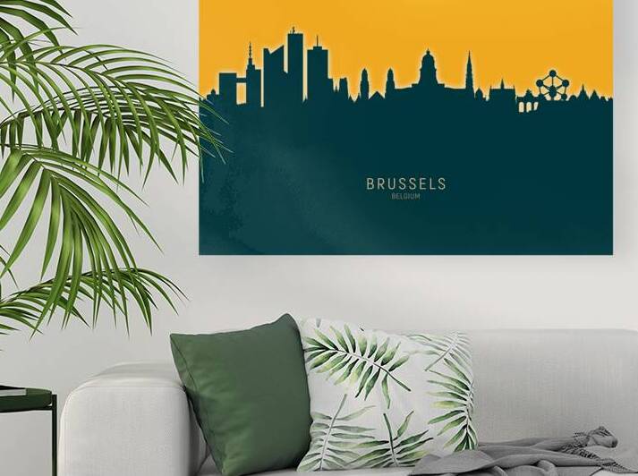 Brussels Belgium Skyline by Michael Tompsett