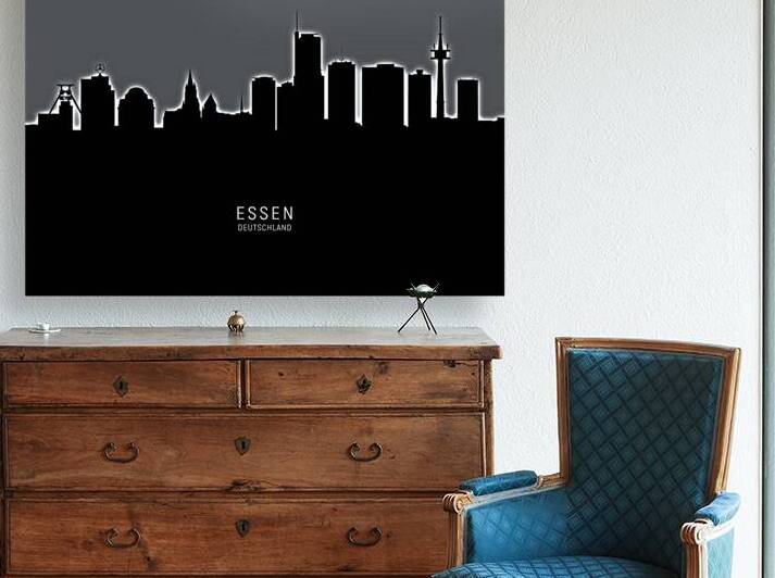Essen Germany Skyline by Michael Tompsett