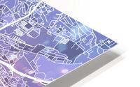 Glasgow Skyline Map HD Metal print