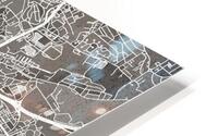 Glasgow Skyline Map HD Metal print