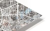 Berlin Skyline Map HD Metal print