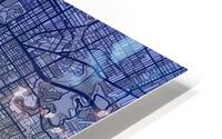Melbourne Skyline Map HD Metal print