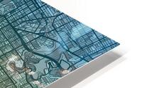 Melbourne Skyline Map HD Metal print