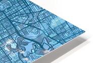 Melbourne Skyline Map HD Metal print