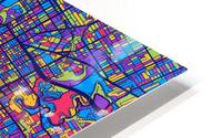Melbourne Skyline Map HD Metal print
