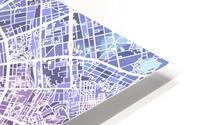 Berlin Skyline Map HD Metal print
