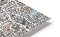 Melbourne Skyline Map HD Metal print