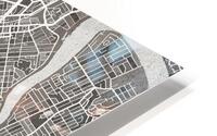 Brisbane Skyline Map HD Metal print