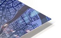 Brisbane Skyline Map HD Metal print