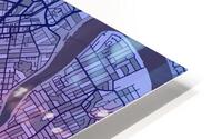 Brisbane Skyline Map HD Metal print