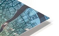 Brisbane Skyline Map HD Metal print