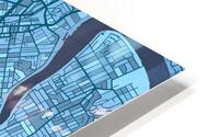 Brisbane Skyline Map HD Metal print