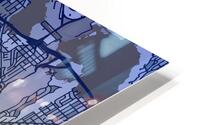 Seattle Washington Skyline Map HD Metal print