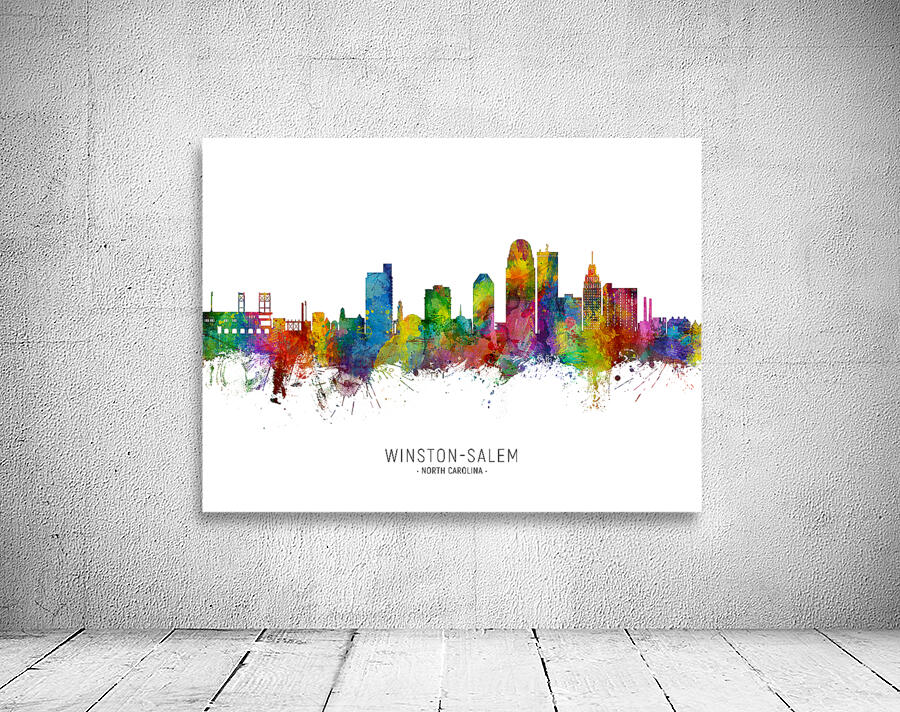 Winston-Salem North Carolina Skyline Wall Preview