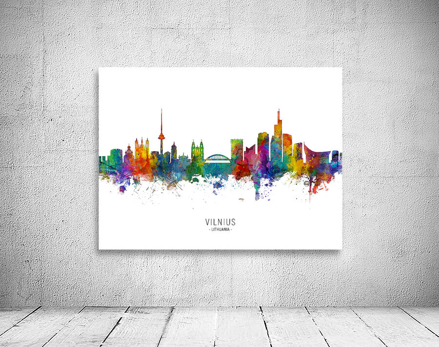 Vilnius Lithuania Skyline Wall Preview