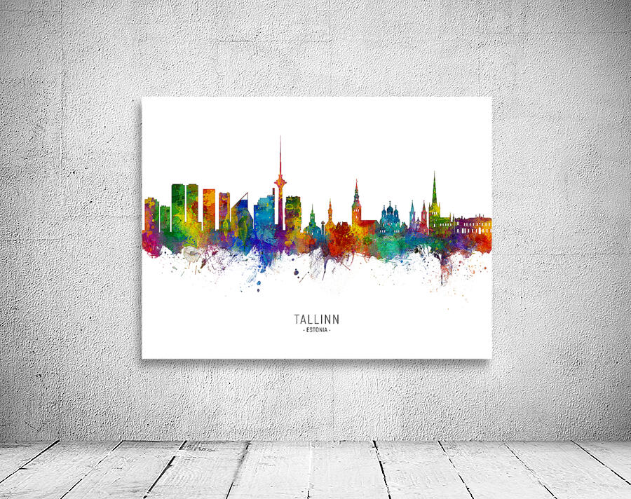 Tallinn Estonia Skyline Wall Preview