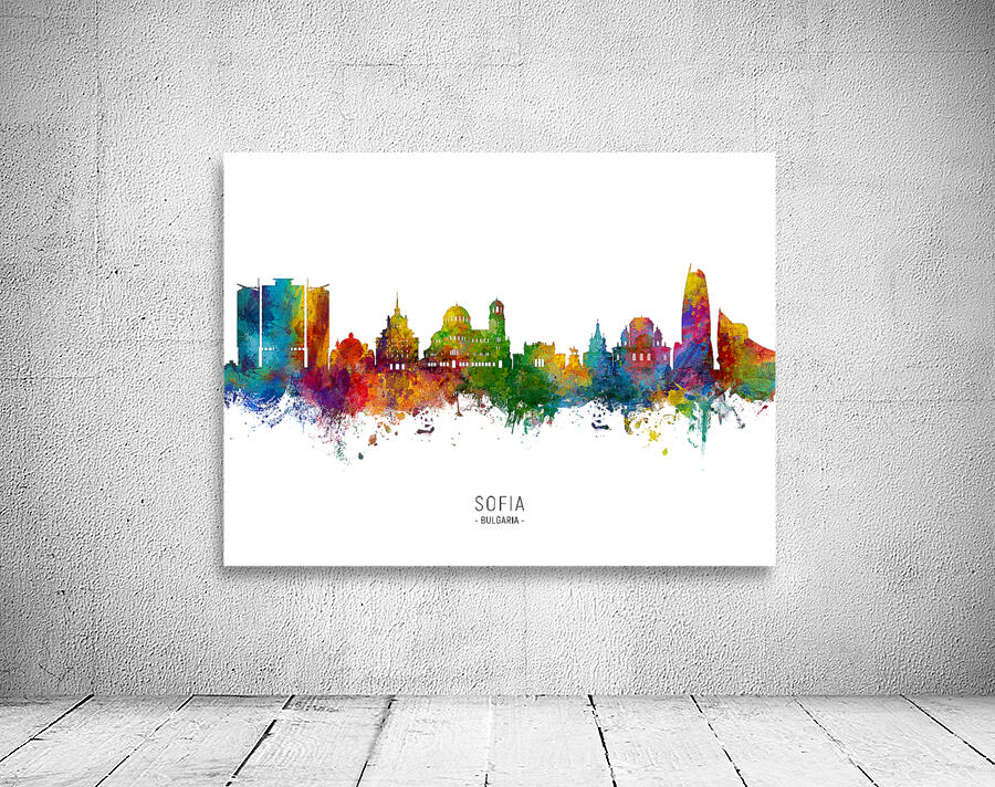 Sofia Bulgaria Skyline Wall Preview