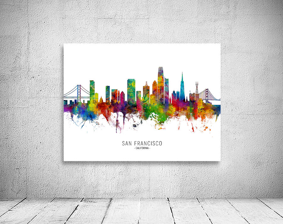 San Francisco California Skyline Wall Preview