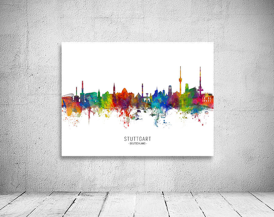 Stuttgart Germany Skyline Wall Preview