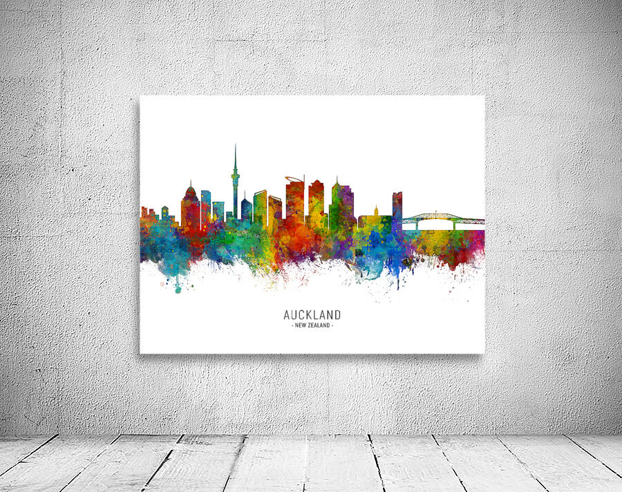 Auckland New Zealand Skyline Wall Preview