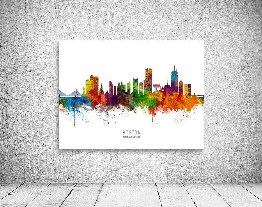 Boston Massachusetts Skyline Wall Preview