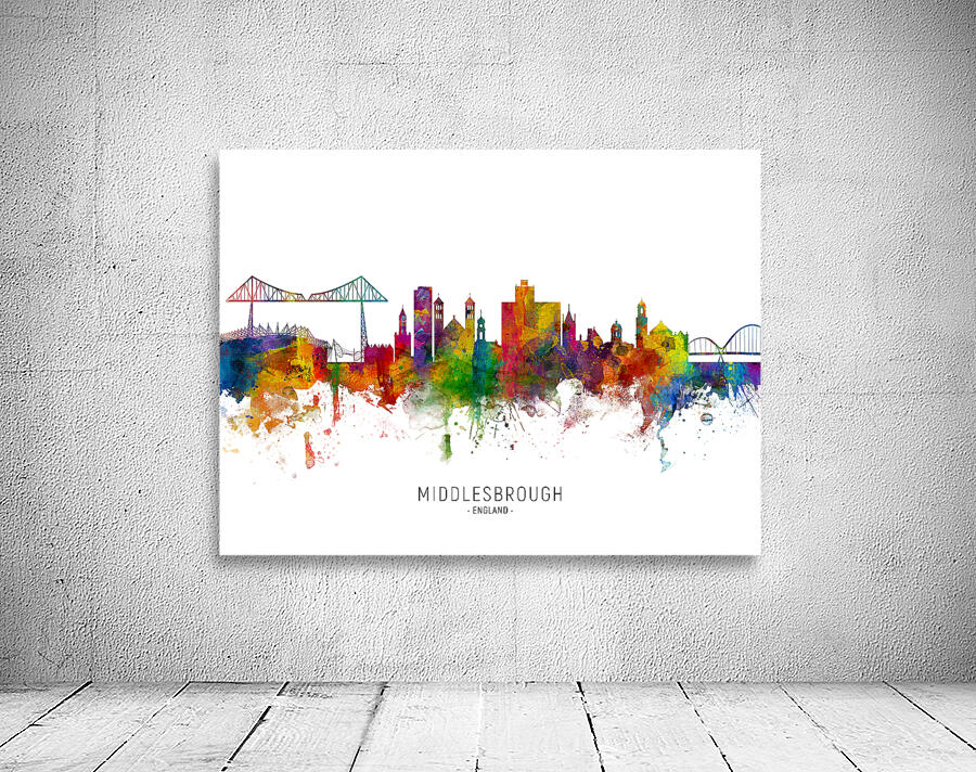 Middlesbrough England Skyline Wall Preview