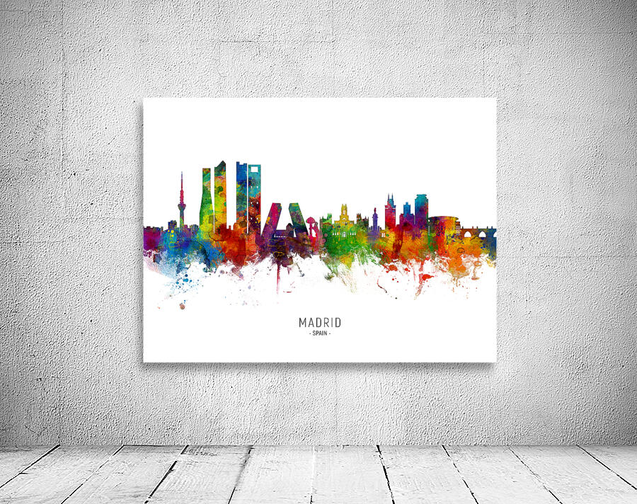 Madrid Spain Skyline Wall Preview