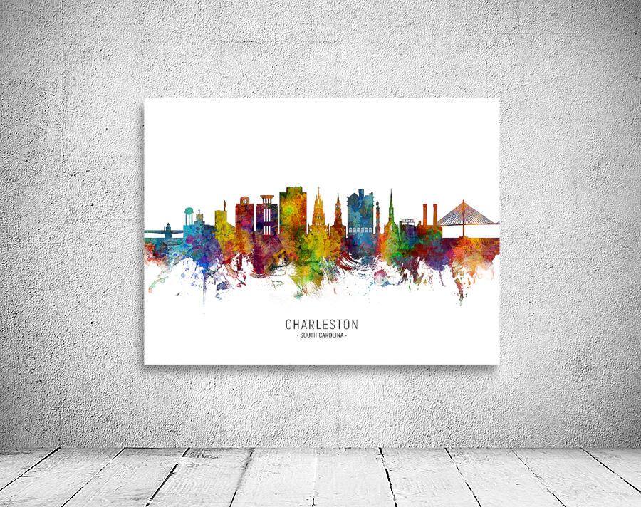 Charleston South Carolina Skyline Wall Preview