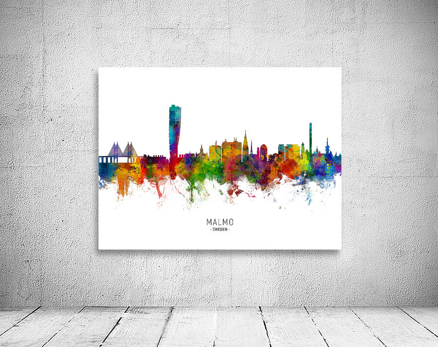 Malmo Sweden Skyline Wall Preview