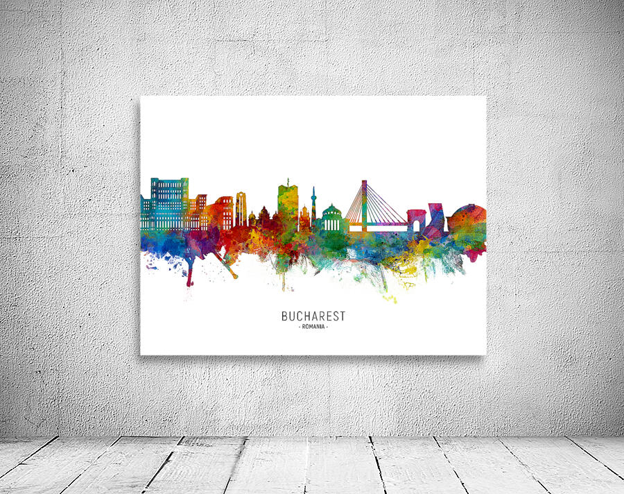 Bucharest Romania Skyline Wall Preview