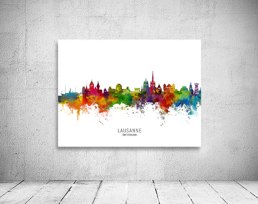 Lausanne Switzerland Skyline Wall Preview