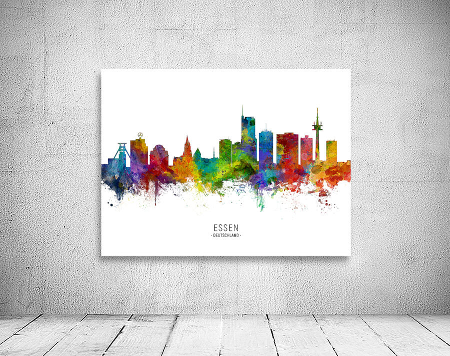 Essen Germany Skyline Wall Preview